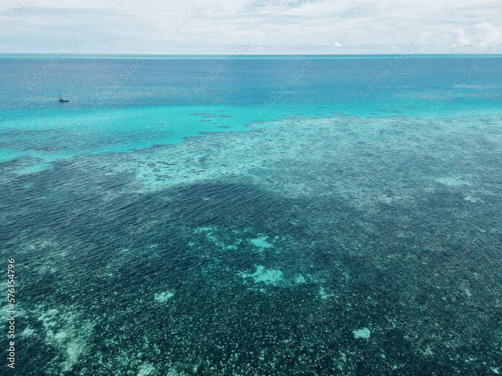 view over great barrier reef