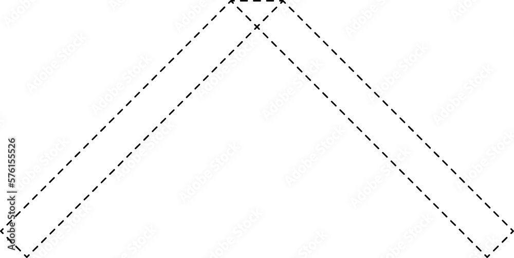 Triangle dash line Triangle dash line
