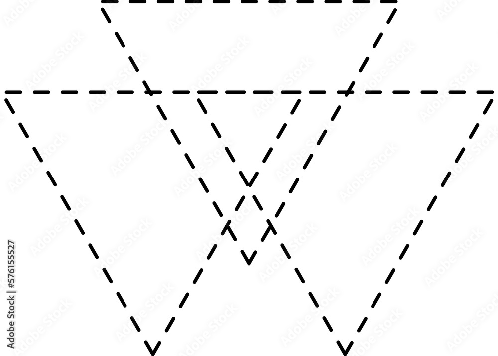 Triangle dash line Triangle dash line