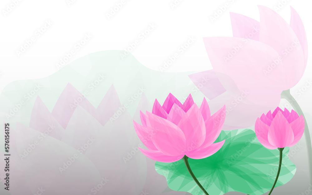 Abstract art lotus flower