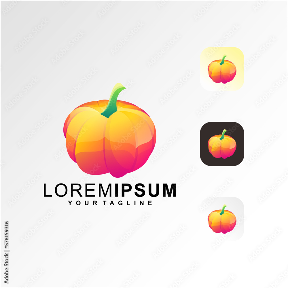 Awesome Pumpkins Premium Logo Vector