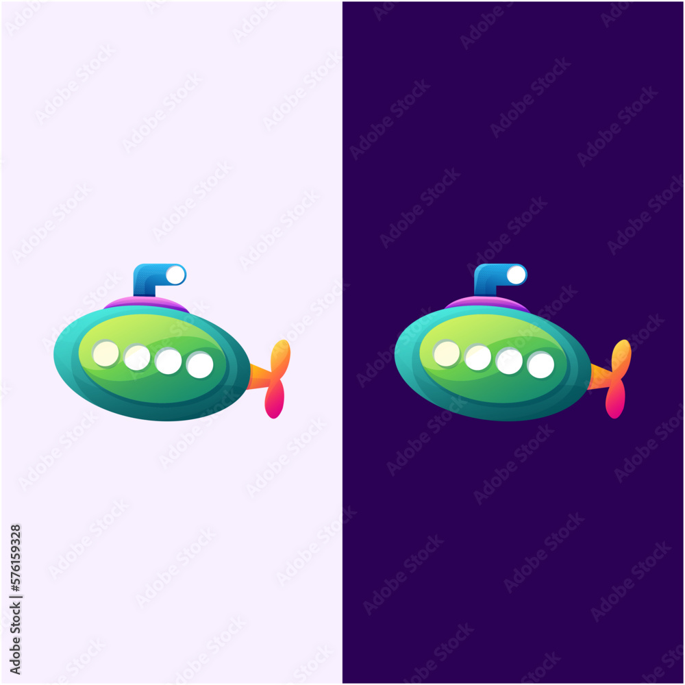 Fototapeta premium Awesome Submarine Chat Icon Premium Logo Vector