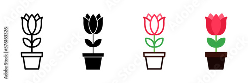 Tulip icon. sign for mobile concept and web design. vector illustration