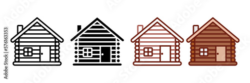 Wood cabin icon. sign for mobile concept and web design. vector illustration
