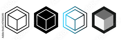 Cube icon. sign for mobile concept and web design. vector illustration