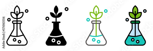Plant flask icon. sign for mobile concept and web design. vector illustration