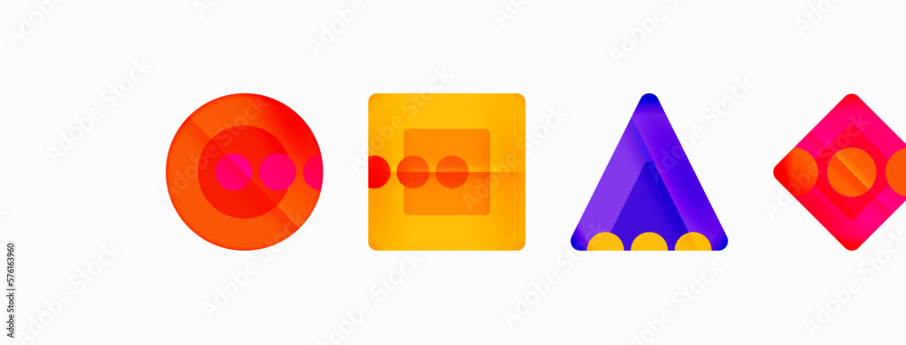 Triangles and circles abstract background for wallpaper, banner, background, card, book Illustration, landing page