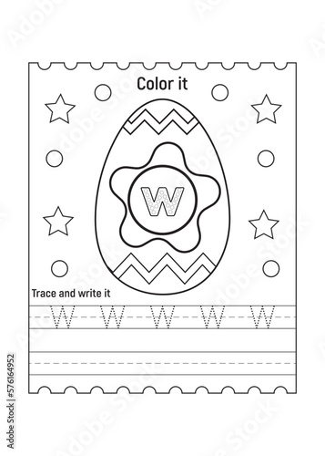 Ester egg activity worksheet &coloring book for kids