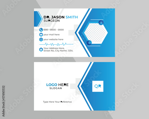 Fototapeta Naklejka Na Ścianę i Meble -  creative business card template,Vector illustration Modern and simple business card design,Minimal Business Card Layout,Personal visiting card with company logo. Vector illustration. Station