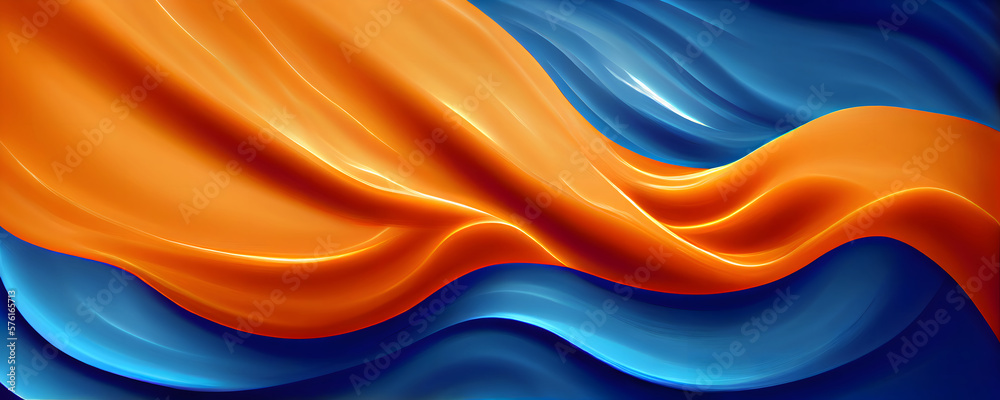 orange and blue silk texture, dynamic cream silk scarf movement, floating fabric background, elegant silk textiles fly background