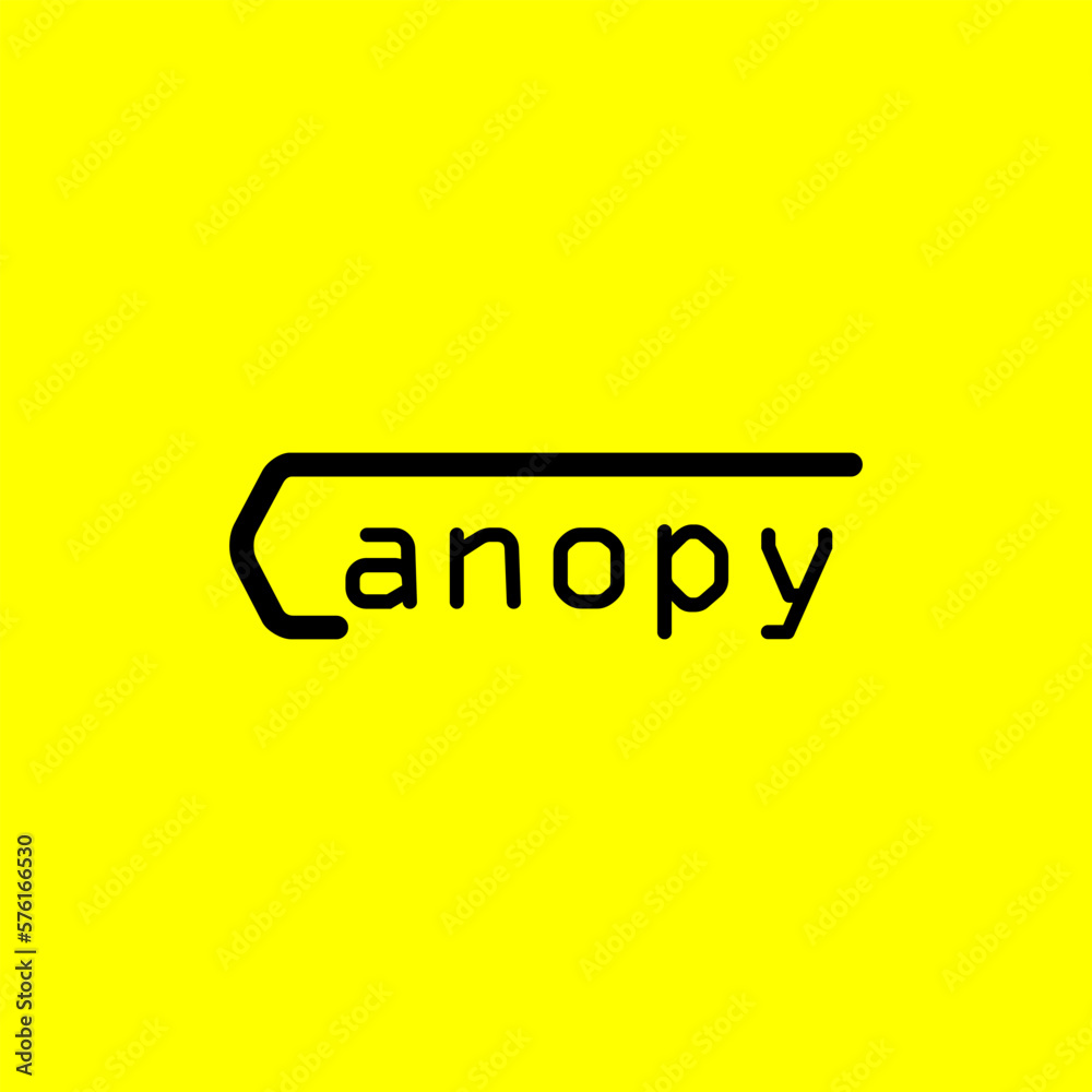wordmark logo about canopy, canopy logo wordmark simple editable