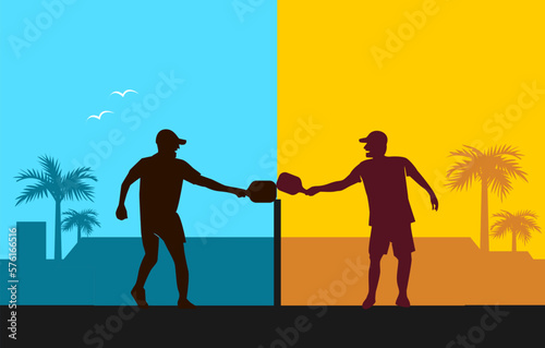 Attractive editable vector pickleball players background design great for your design resources print and others	