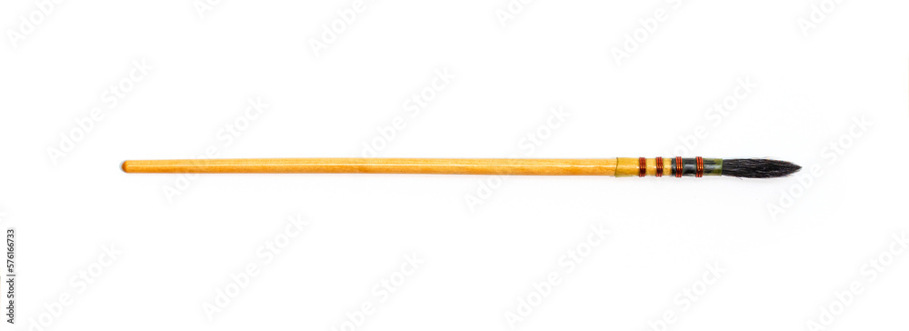Watercolor paint brushes on white background. Pointed brushes. Watercolor paint brushes on white background. Pointed brushes.
