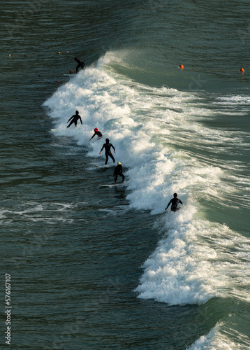 Photography people surfing in the sea