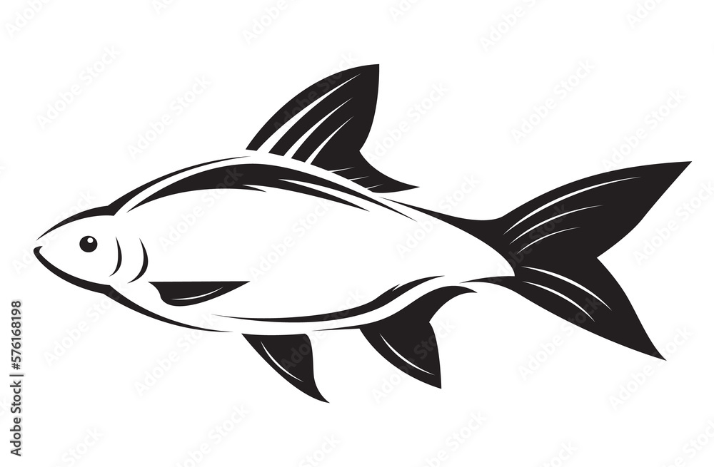 Fototapeta premium A fish design isolated on transparent background. Animals.