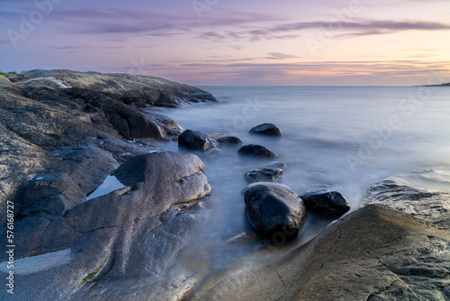 The rocky coast of Norway in Ytre Hvaler National Park photo