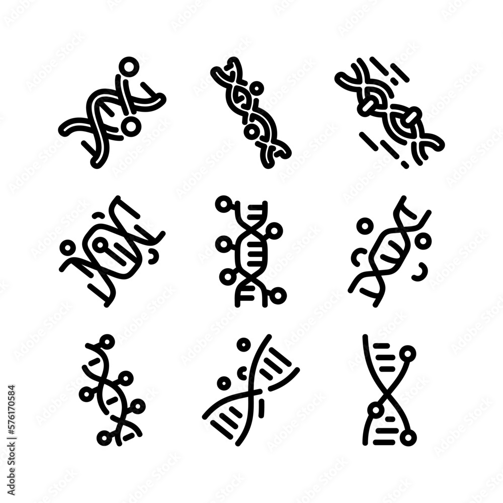 dna spiral icon or logo isolated sign symbol vector illustration - high quality black style vector icons
