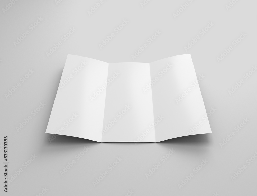 Blank trifold brochure mockup Blank trifold brochure mockup
