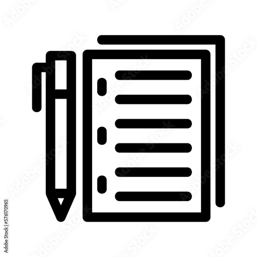 essay icon or logo isolated sign symbol vector illustration - high quality black style vector icons
