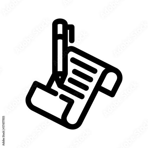 essay icon or logo isolated sign symbol vector illustration - high quality black style vector icons
