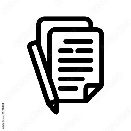 essay icon or logo isolated sign symbol vector illustration - high quality black style vector icons
