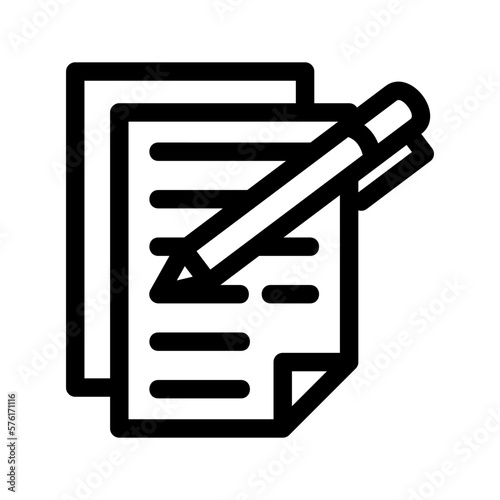 essay icon or logo isolated sign symbol vector illustration - high quality black style vector icons
