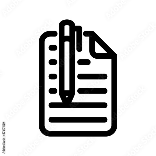 essay icon or logo isolated sign symbol vector illustration - high quality black style vector icons
