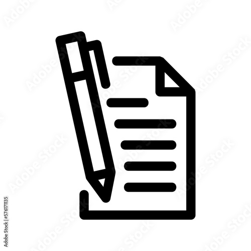 essay icon or logo isolated sign symbol vector illustration - high quality black style vector icons
