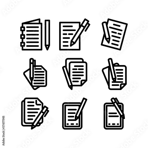 essay icon or logo isolated sign symbol vector illustration - high quality black style vector icons
