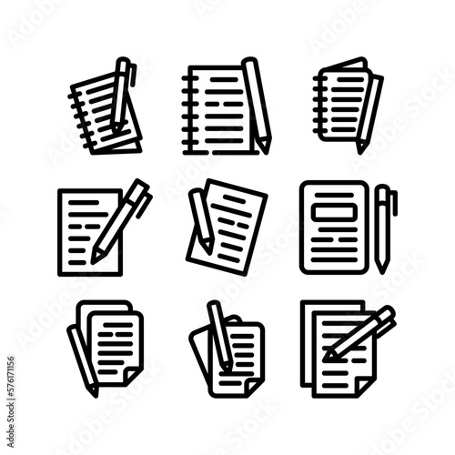 essay icon or logo isolated sign symbol vector illustration - high quality black style vector icons
