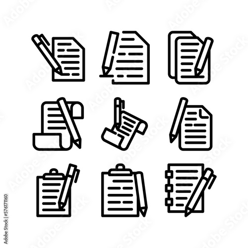 essay icon or logo isolated sign symbol vector illustration - high quality black style vector icons
