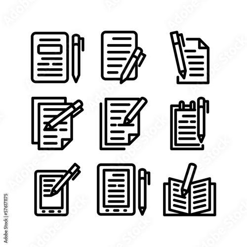 essay icon or logo isolated sign symbol vector illustration - high quality black style vector icons
