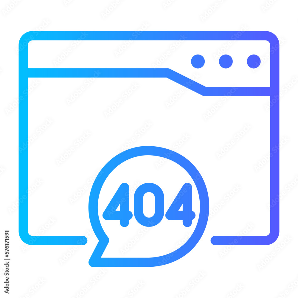 404 error gradient icon 404 error gradient icon