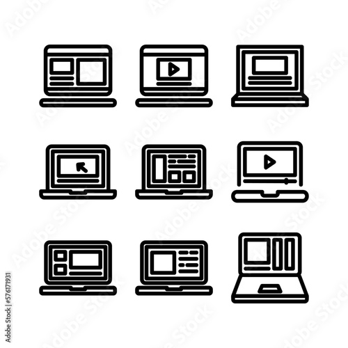 laptop icon or logo isolated sign symbol vector illustration - high quality black style vector icons 