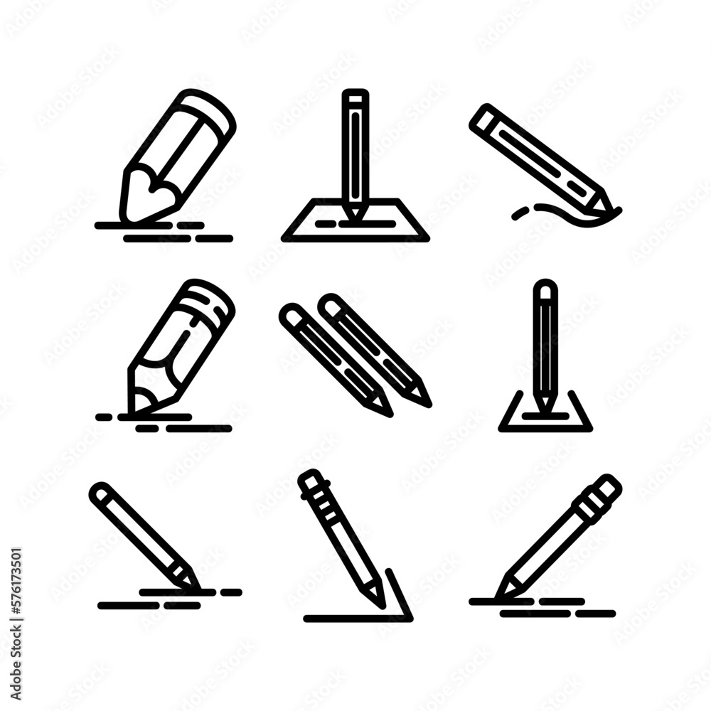 Fototapeta premium pencil icon or logo isolated sign symbol vector illustration - high quality black style vector icons 