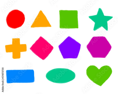 set of hand drawn shape