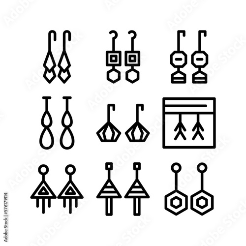 earrings icon or logo isolated sign symbol vector illustration - high quality black style vector icons
