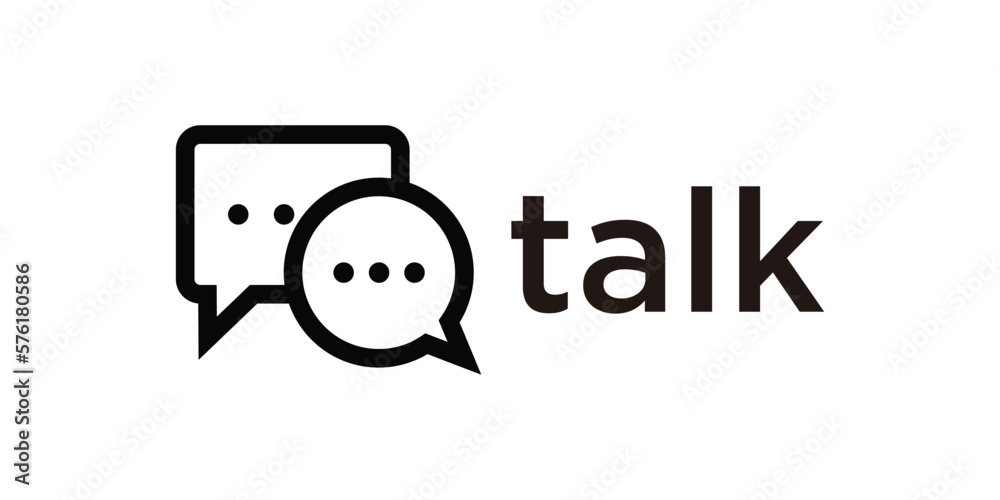 logo design talk chat icon vector simple illustration logo design talk chat icon vector simple illustration