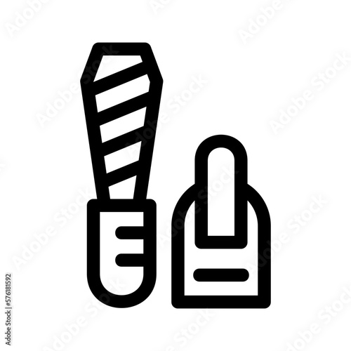 nail file icon or logo isolated sign symbol vector illustration - high quality black style vector icons 