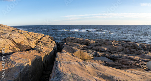 The rocky coast of Norway in Ytre Hvaler National Park photo