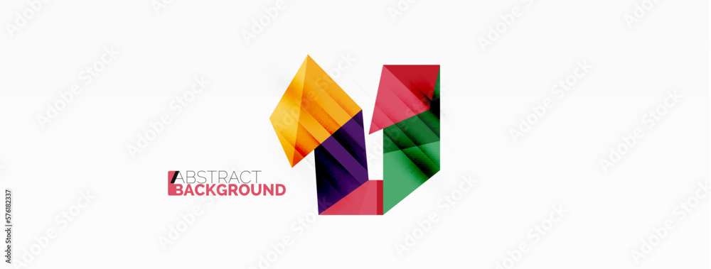 Creative geometric wallpaper. Abstract ribbon style line composition. Techno business template for wallpaper, banner, background or landing
