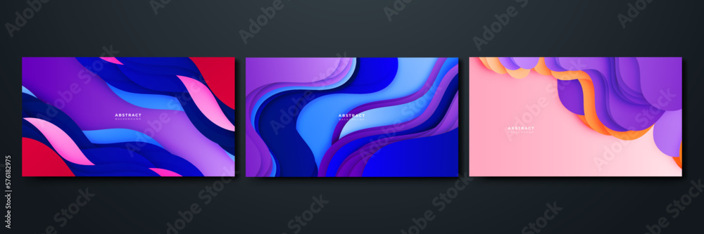 Naklejka premium Modern Motion Trendy Geometric Vector Loop Background