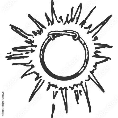 Gyges of Lydia Rings Vintage Illustration Vector