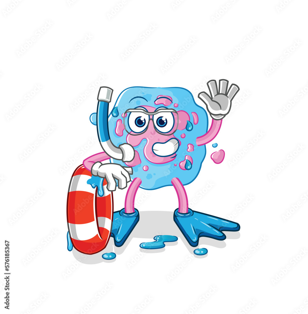 cell give gifts mascot. cartoon vector cell give gifts mascot. cartoon vector