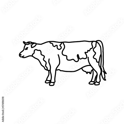 Cow Line Icon