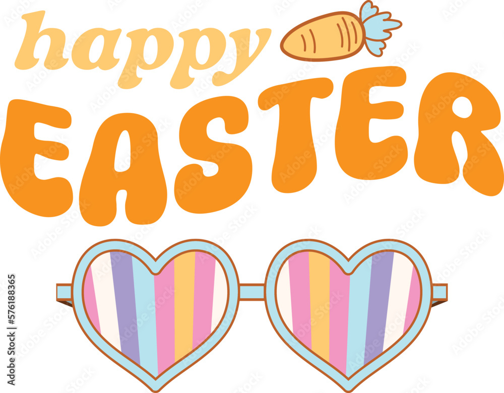 happy easter Groovy svg design, easter bunny Quotes design happy easter Groovy svg design, easter bunny Quotes design
