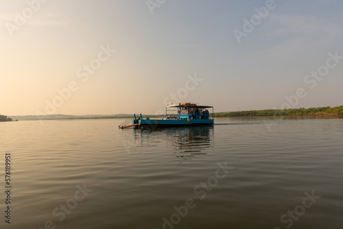 ferry on the mandovi river to get to divar island