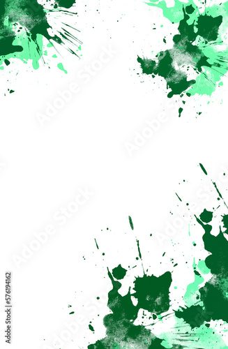 green paint splashes