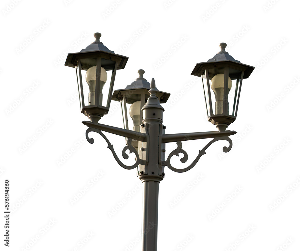 old street lantern isolated