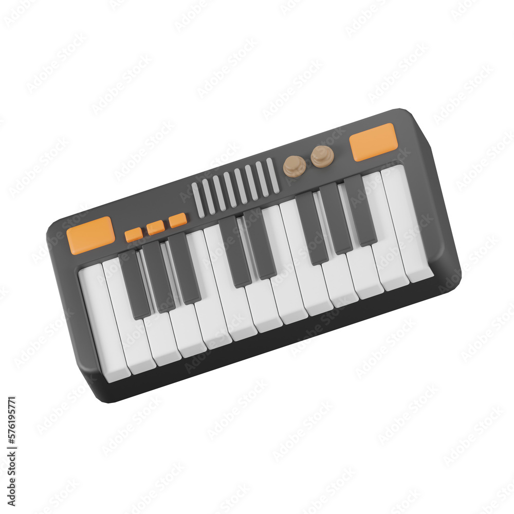 Piano Keyboard Music Studio 3D Illustrations Piano Keyboard Music Studio 3D Illustrations